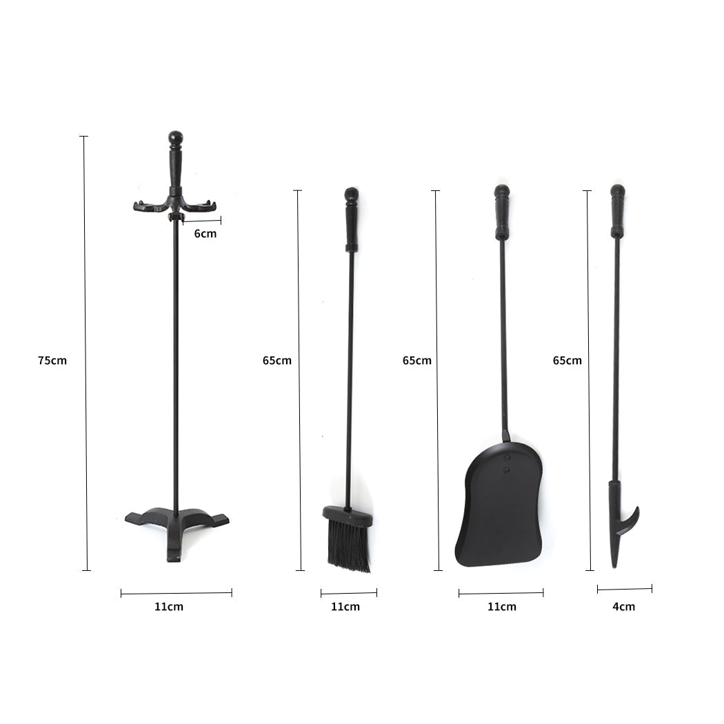 Traderight Fireplace Tool Set 4 Pc
