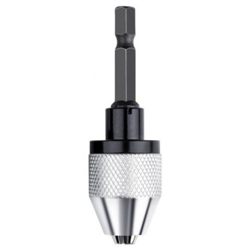1 / 4 Inch Hex Shank Keyless Drill Chuck Quick Change Adapter Converter 0.3 6.5Mm Silver