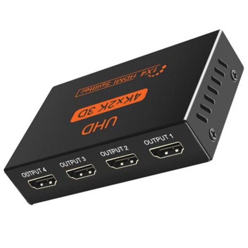 1 In 4 Hdmi Splitter Black