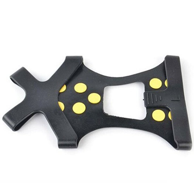 10 Tooth Simple Snow Anti Skid Shoe Cover Crampons Black L