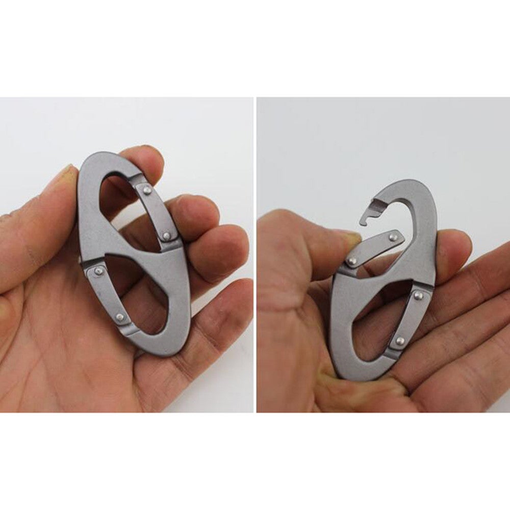 10Pcs Carabiner Buckle 8 Shaped Aluminum Metallic Color Snap Clip Hook Keychain Hiking Bottle Climbing Accessori