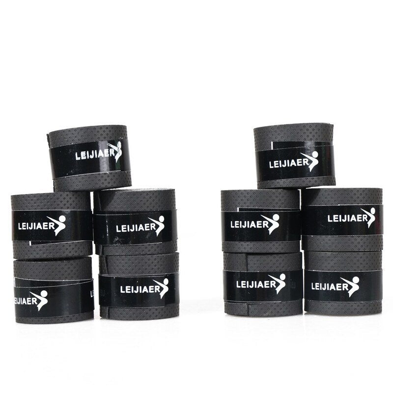 10Pcs Lot Tennis Racket Grip Tape Black