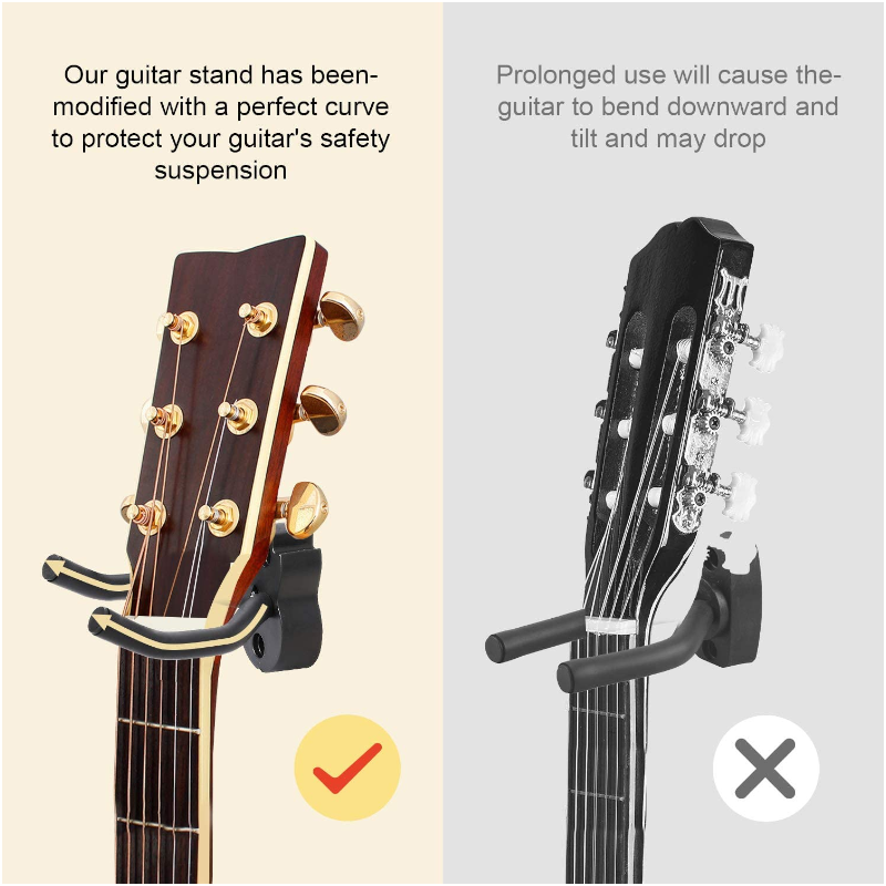 10Pcs Guitar Hanger Hook Holder Wall Mount Stand Rack Bracket Display Bass Screws Accessories