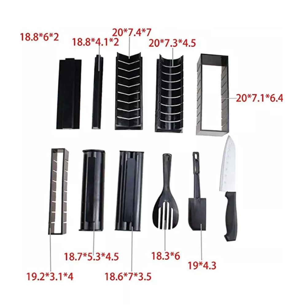 11Pcs Set Diy Sushi Making Roller Kit Kitchen Gadgets