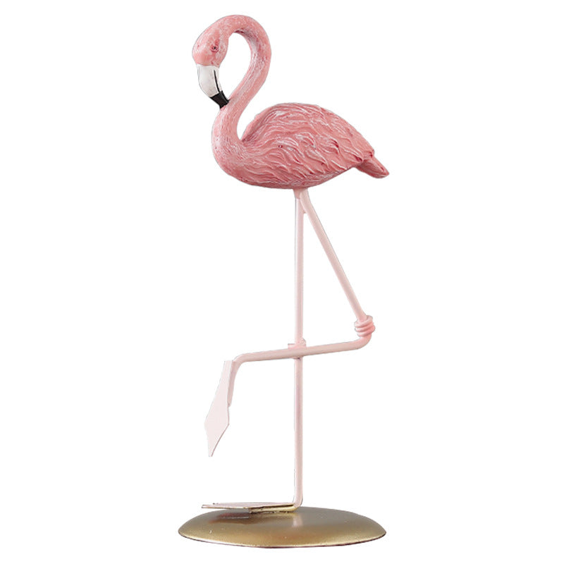 Flamingo Ornament Living Room Garden Decoration Pink Statue Figurine