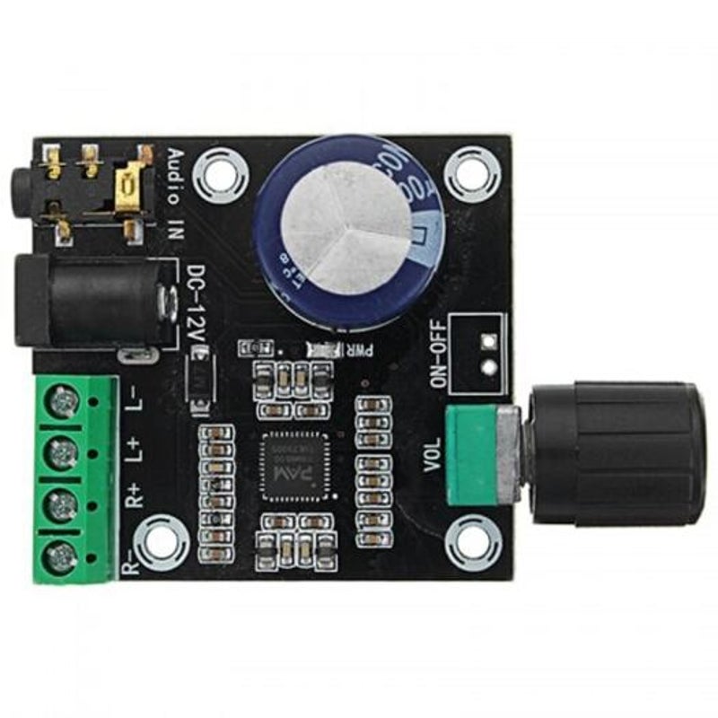 12V Mini Hi Fi Pam8610 Audio Stereo Amplifier Board X 10W Dual Channel Class Black