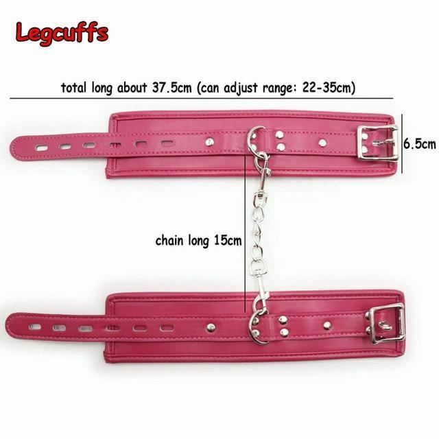 Pink Leather Wrist Or Ankle Cuffs Bdsm Toys Bondage Restraints