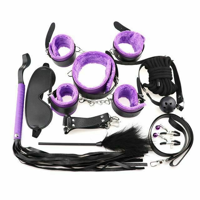 Bondage Starter Kit 10 Pieces Gag Flogger Restraints Blindfold Cuffs Collar