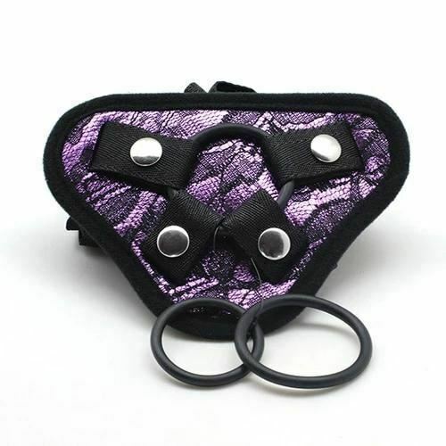 Seduction Black With Lace Strapon Harness Pegging Lesbian Couples