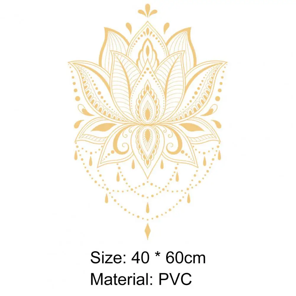 Decal Lotus Shape Removable Pvc Om Sign Meditation Art Vinyl Wall Sticker For Yoga Portable Home Bedroom Simple Delicate