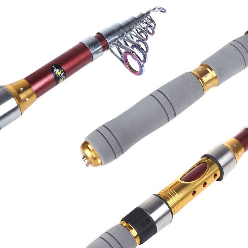 2.1M 6.89Ft Telescope Fishing Rod Travel Spinning Pole