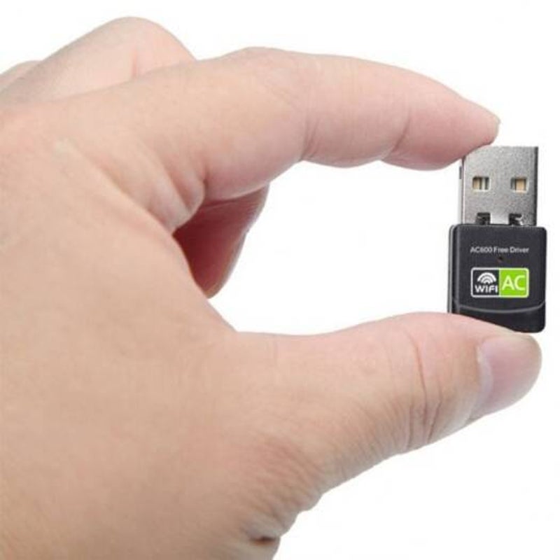 2.45 Ghz Mini Wireless Usb Wifi Adapter Free Driver Receiver 600Mbps Black