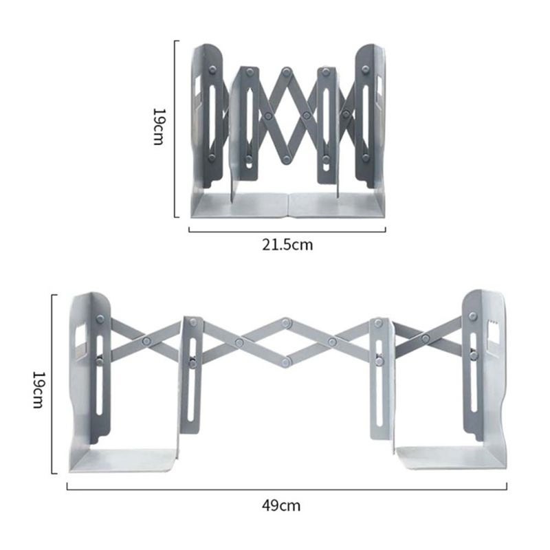 2 In 1 Book Holder Bookends With Pen Students Desk Magazine File Organizer