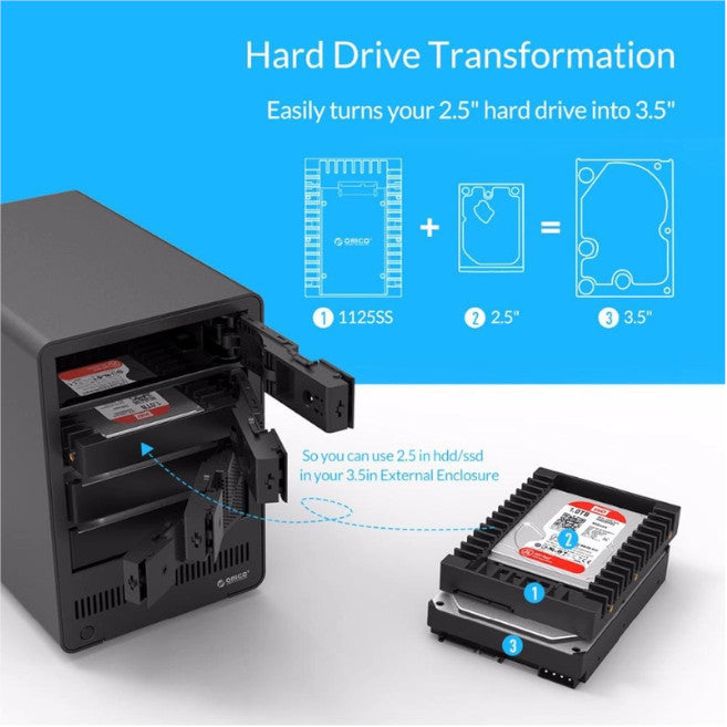1125Ss 2.5 Inch To 3.5 Hdd Adapter Ssd Hard Disk Drive Caddy