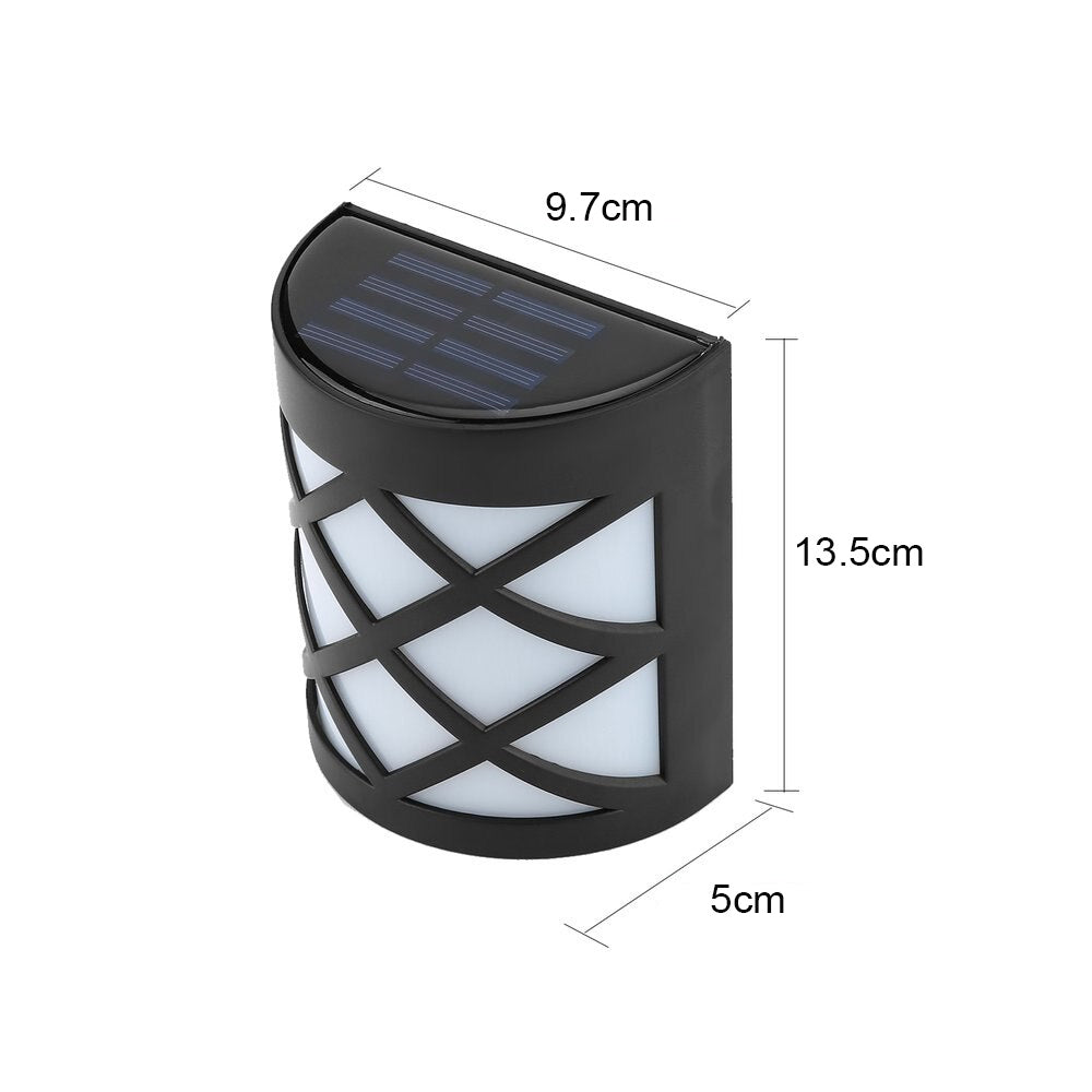 1 Sets of Hod Health & Home 1 Sets Of Solar Powered Outdoor Wall Light Fence Decorative Lamp Garden Step