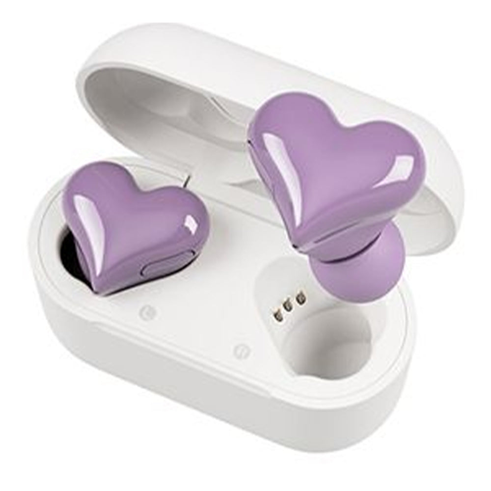 Wireless Bluetooth Heart Style Earphones Usb Rechargeable