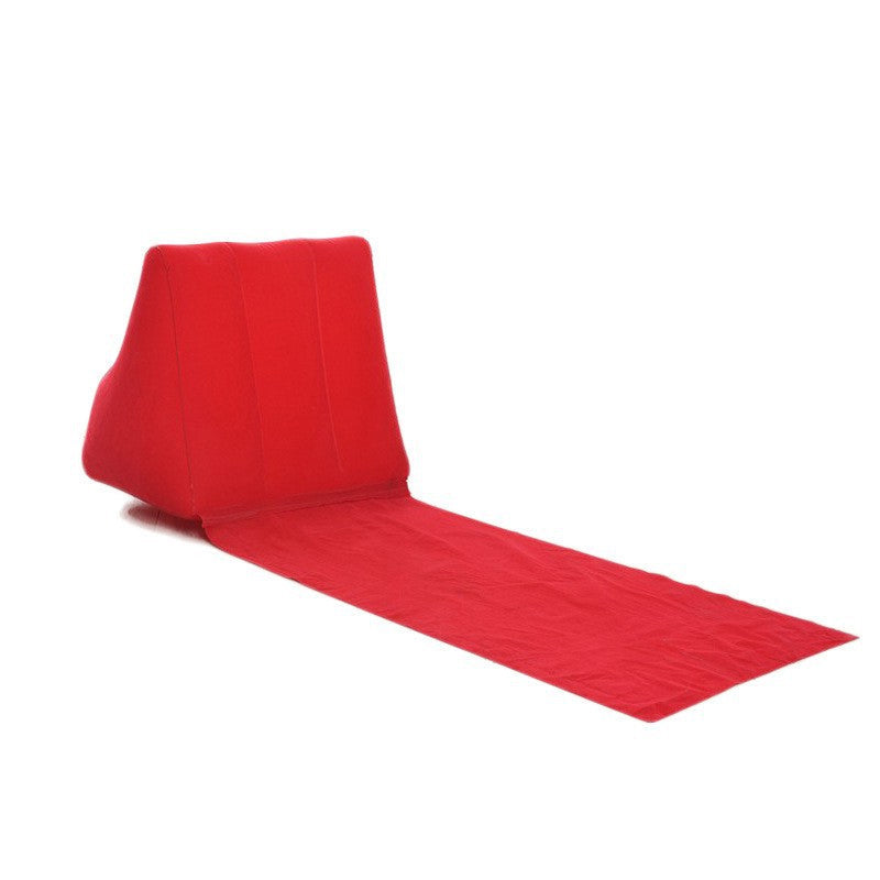 Waterproof Outdoor Inflatable Beach Pillow Triangle Cushion With Mat
