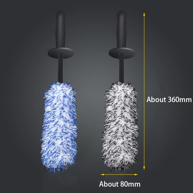Plush Car Wheel Hub Brush Anti Slip Plastic Handle