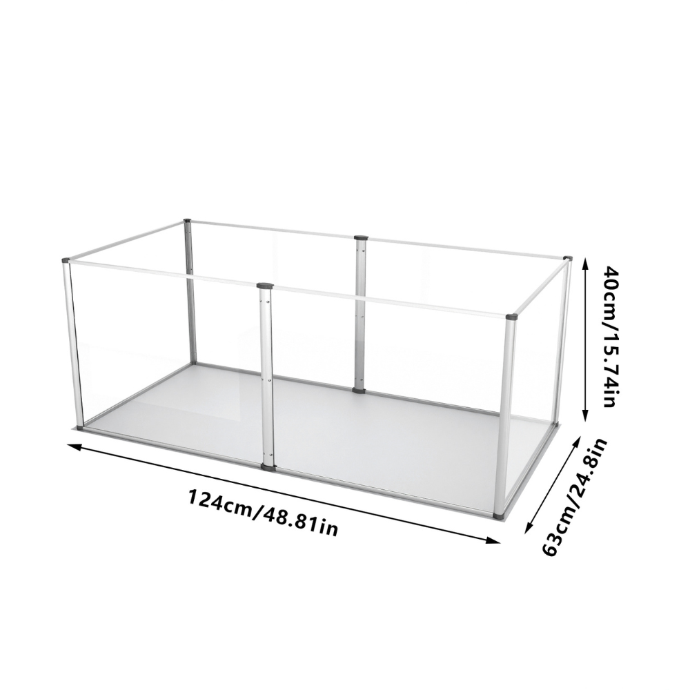 6 Panels Acrylic Pet Dog Playpen Puppy Crate Kennel Fence With Waterproof Pad