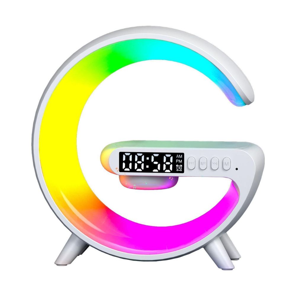 Smart G Lamp Night Light Bluetooth Speaker Wireless Charger Led Rgb Alarm Clock