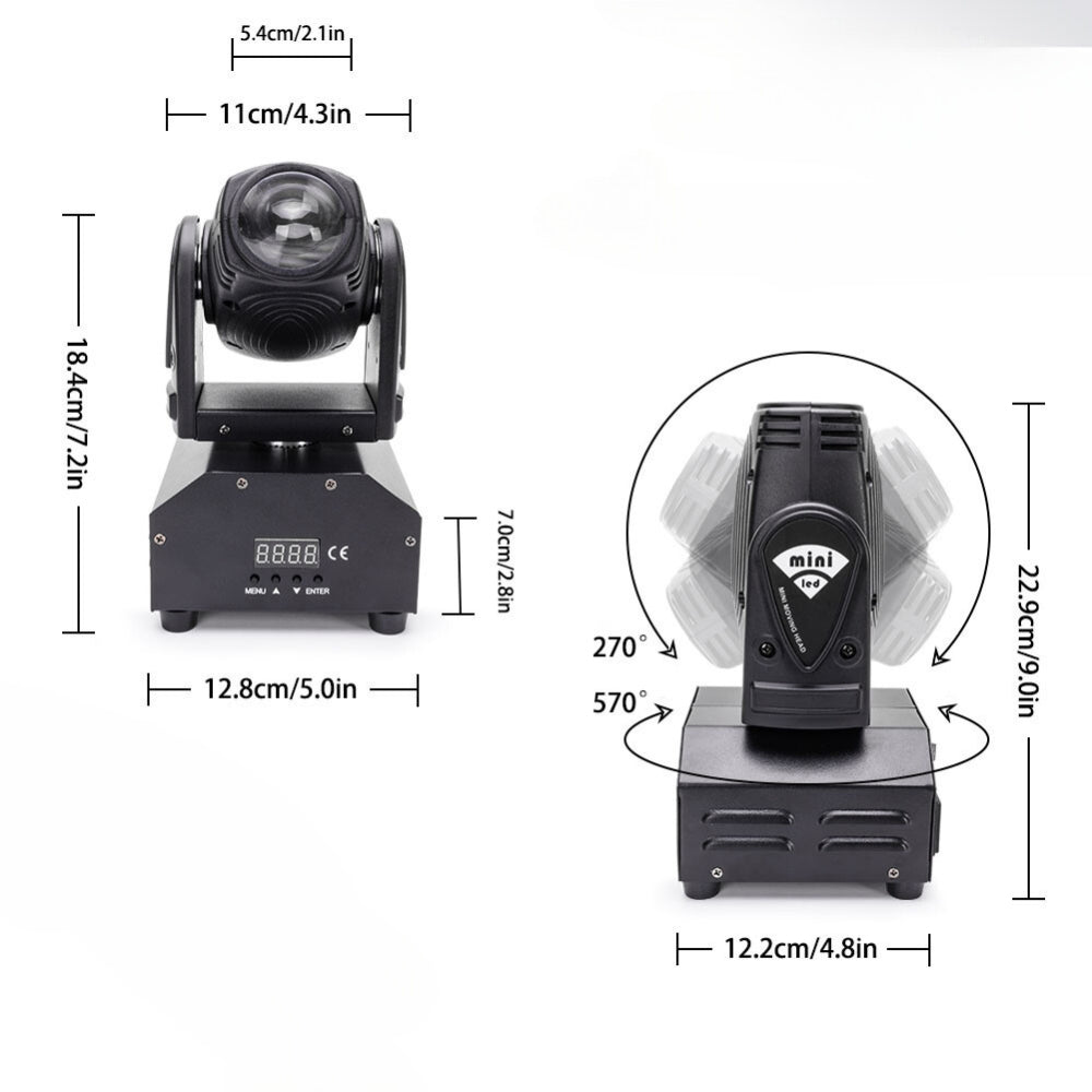 15W Mini Led Moving Head Light Dmx512 Rgbw Beads 4 In Beam Stage