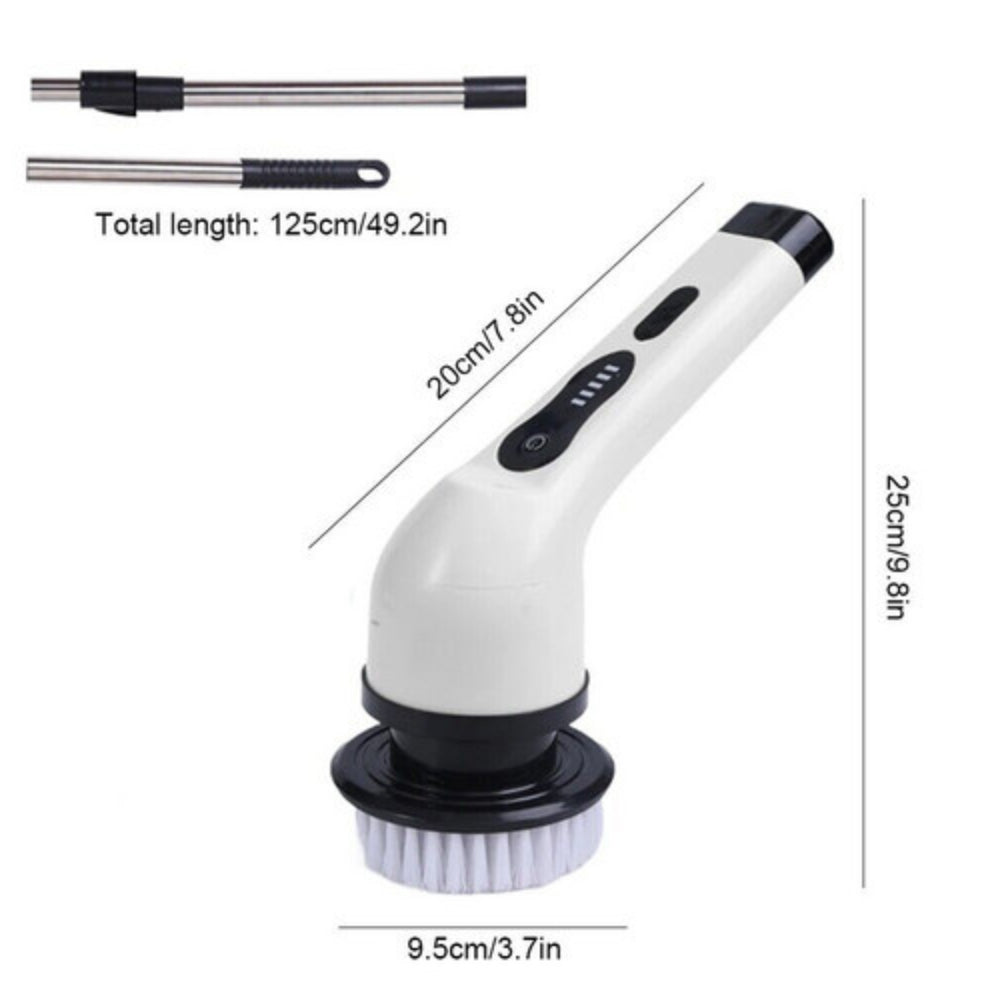 9 In 1 Cordless Rechargeable Electric Spin Scrubber Turbo Cleaning Brush
