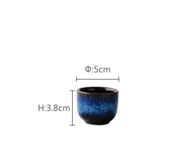 Blue Ceramic Japanese Sake Set