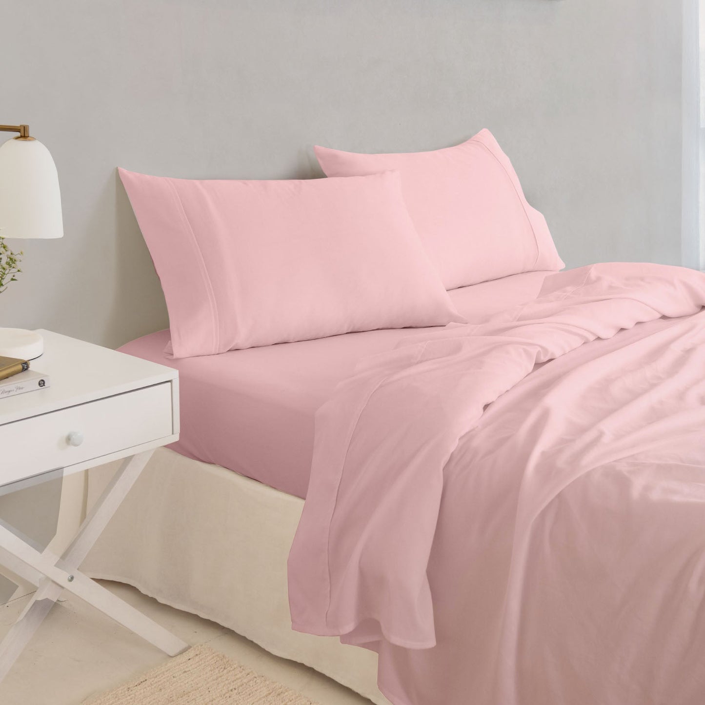 Royal Comfort Balmain 1000Tc Bamboo Cotton Sheet Sets (King) Blush