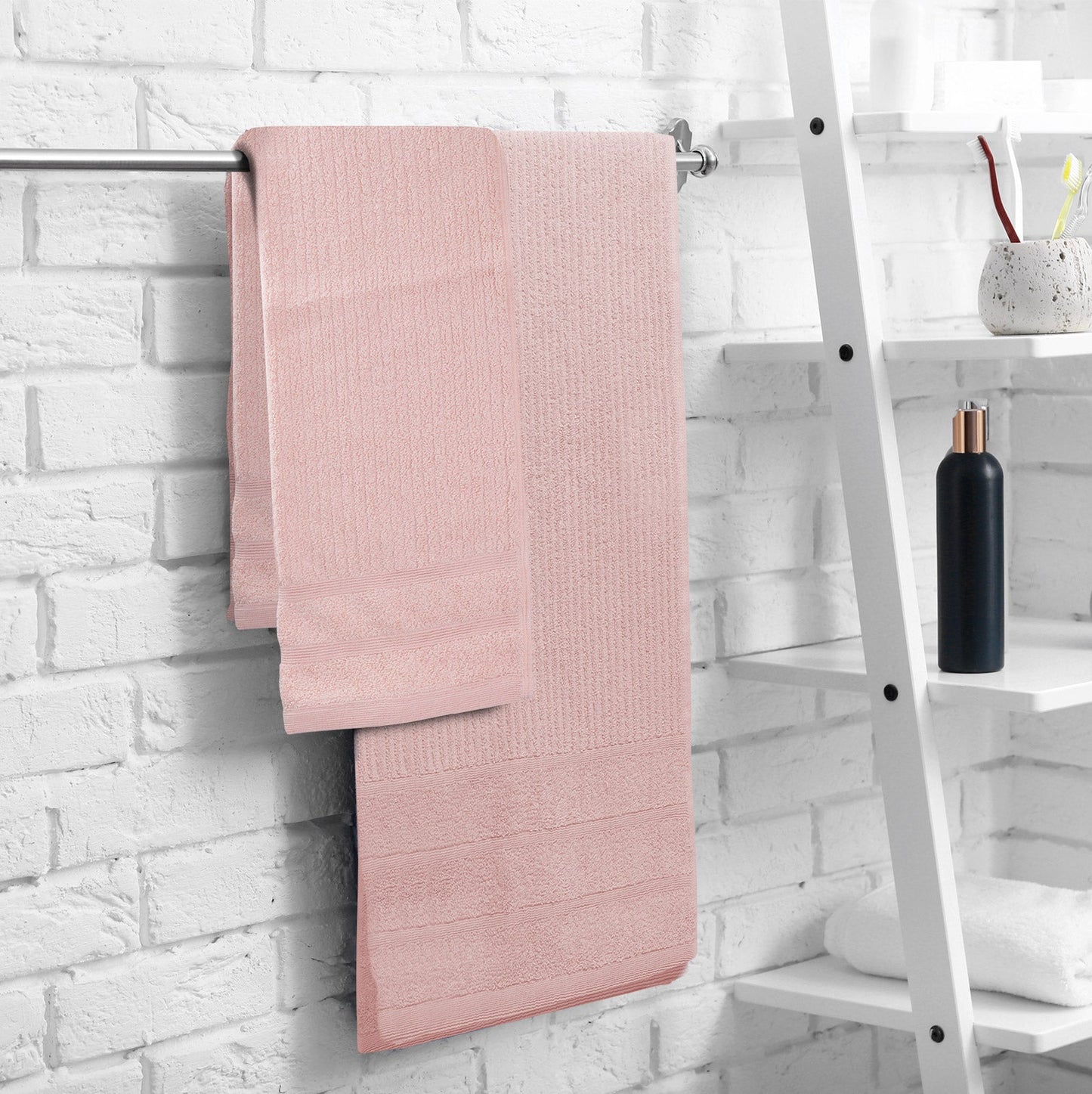 Royal Comfort Eden Egyptian Cotton 600 Gsm 8 Piece Towel Pack Blush