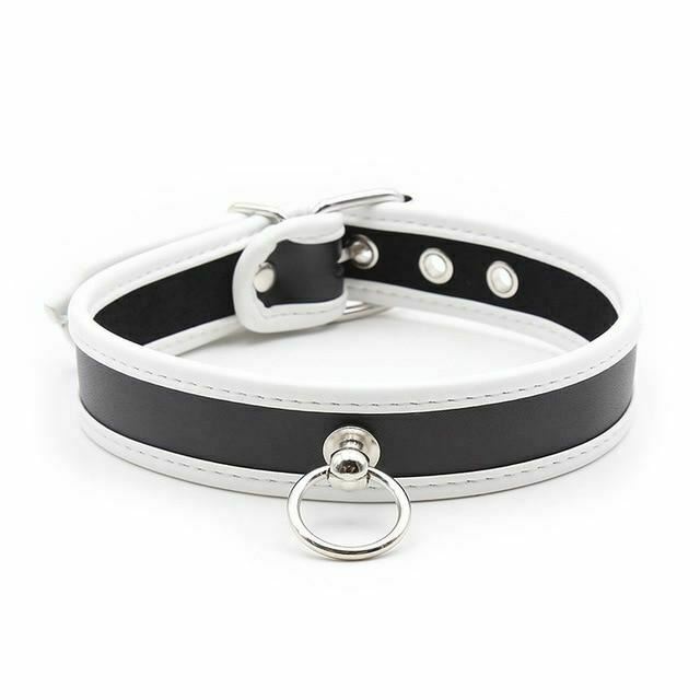 Soft Padded Collar Bdsm Pu Leather Slave Role Play Fetish Restraints Bondage