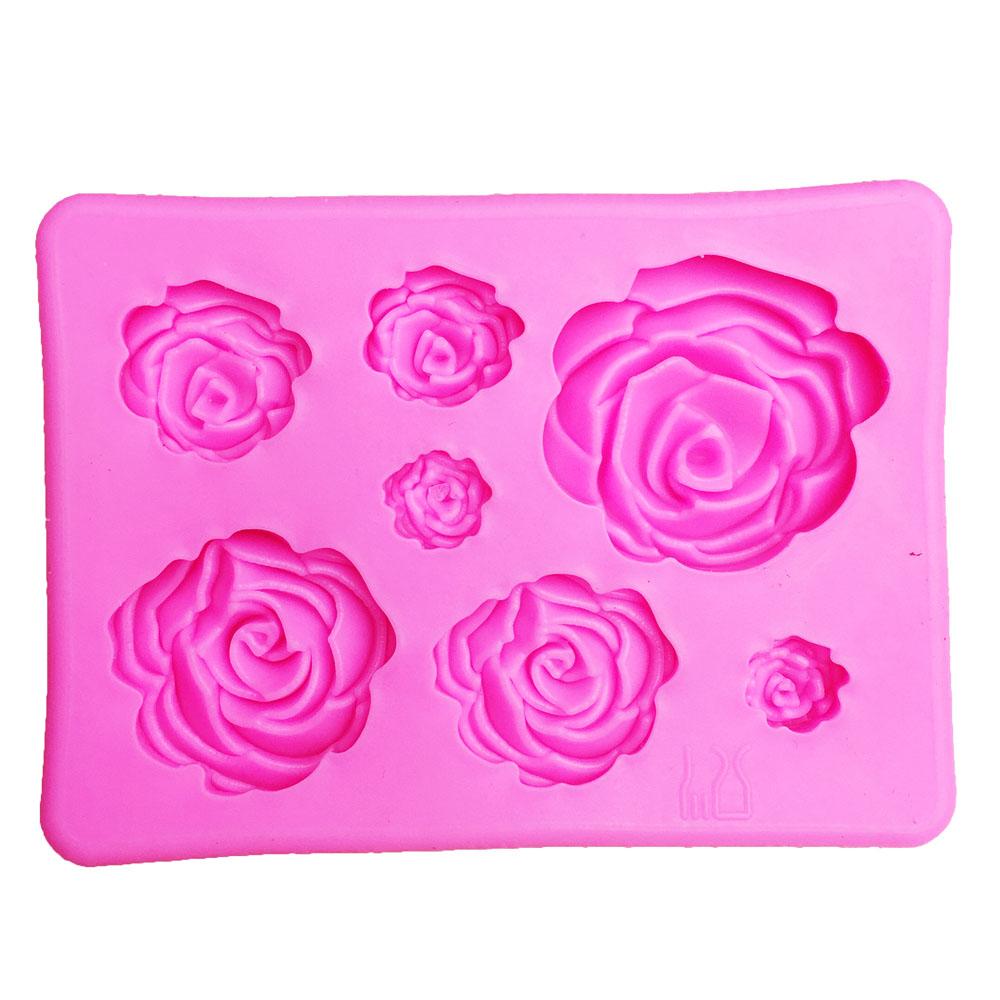 3D Silicone Mini Rose Mold Flower Shape Cake Decorating Mould