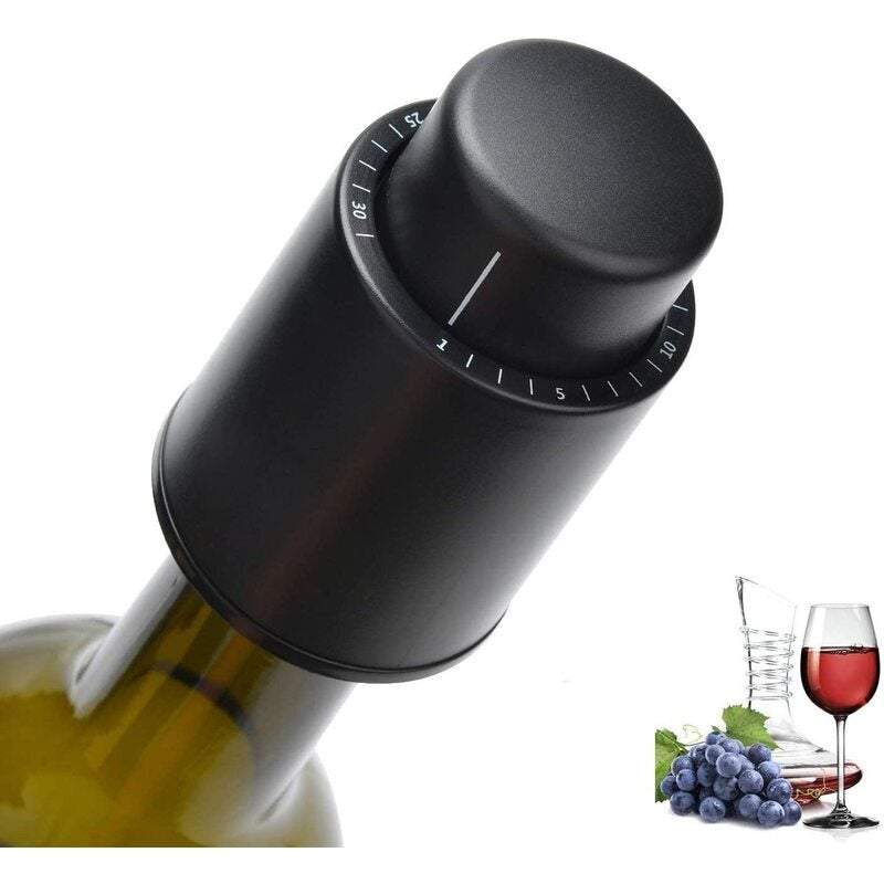 Wine Stoppers 2Pack Bottle With Time Scale Real Vacuum Reusable Preserver Corks