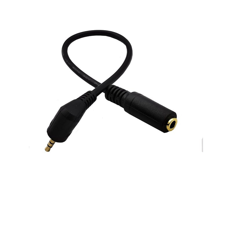 2Pc 2.5Mm 4 Pole Male Plug To 3.5Mm Female Jack Audio Stereo Headphone Earphone Converter Cable Adapter 20Cm