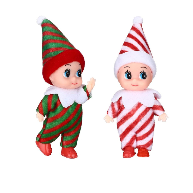 2 Pieces Christmas Elf Doll Xmas Baby Decoration Keywords