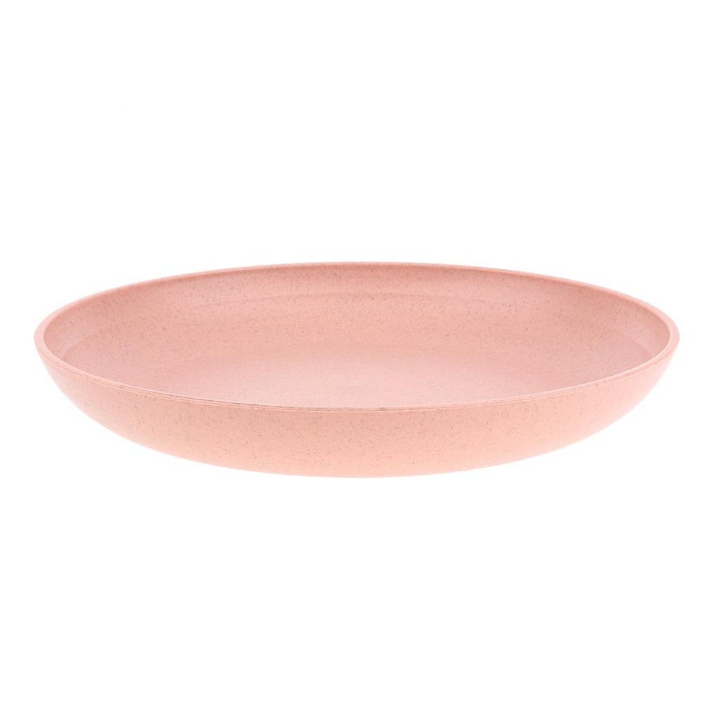 2Sets 4 Pcs / Wheat Straw Healthy Dinner Plates Serving Dishes Round Shape 20Cm Dia. Outdoor Camping Home Lunch