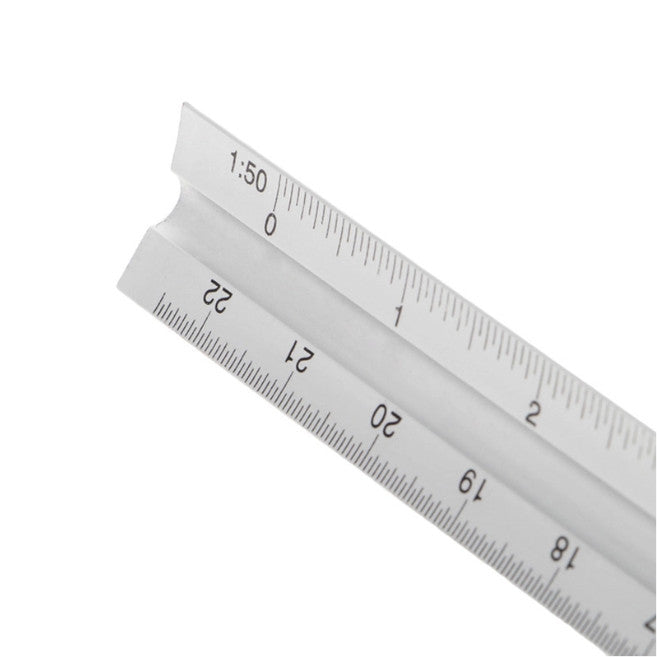 30Cm Aluminium Metal Triangle Scale Architect Engineer Technical Ruler
