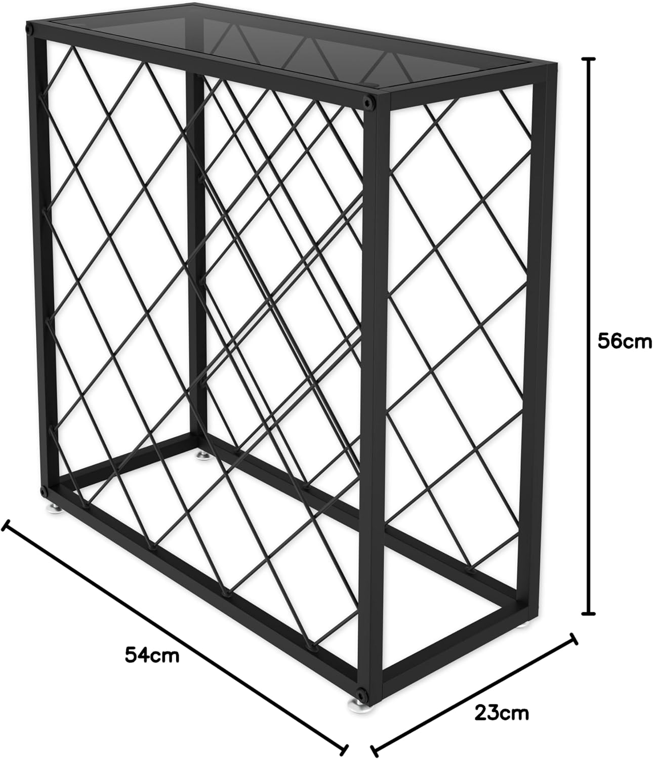 Carla Home Freestanding Metal Wine Rack For 25 Bottles