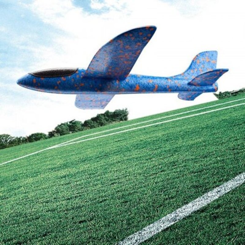 36Cm Hand Throw Flying Glider Planes Foam Aircraft Model Party Game Children Outdoor Fun Toys Blue