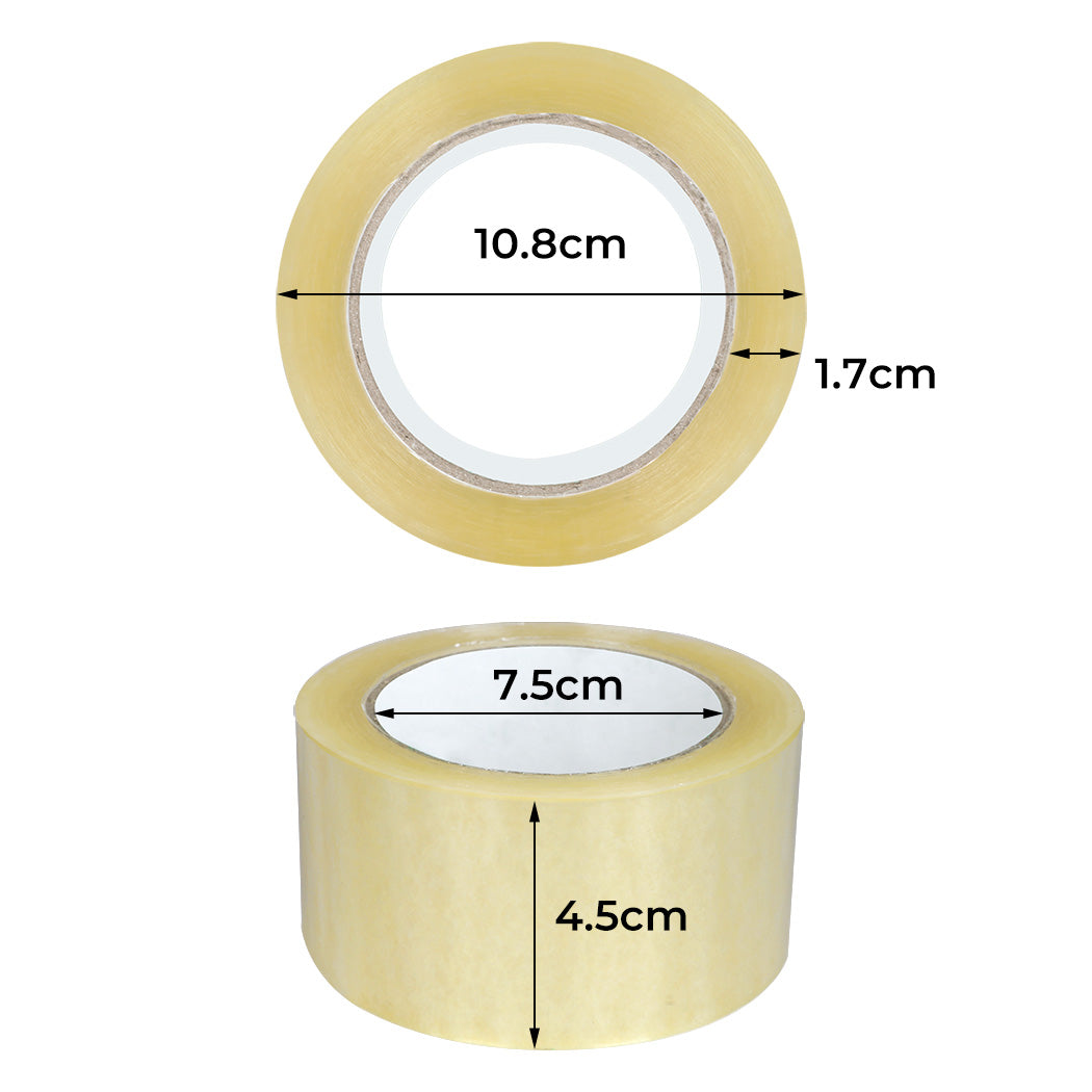 6 Rolls Packing Tape 45Mm X 75M Durable Adhesive For Shipping And Storage Use