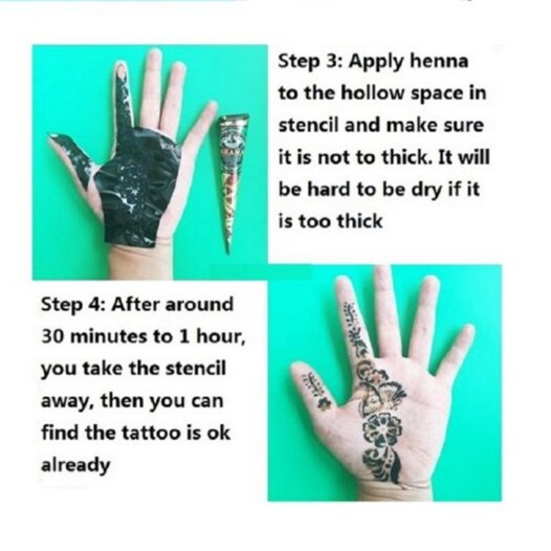 4 Pieces Brown Natural Herbal Henna Cones Body Art Mehandi Ink Gift For Halloween Christmas