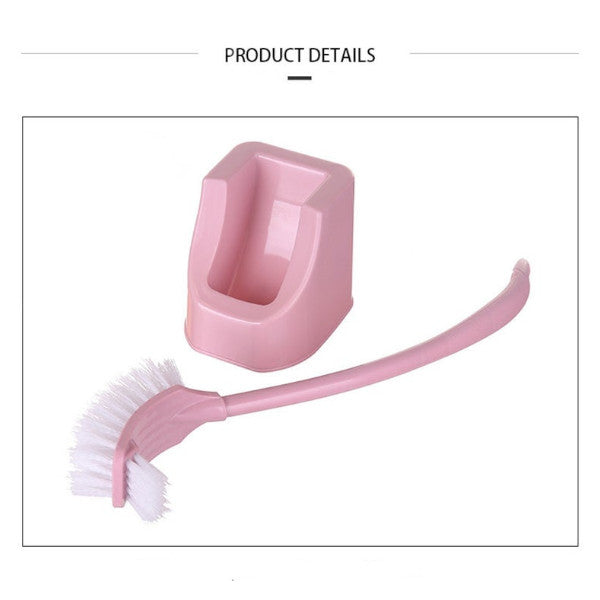 4Pcs Creative Toilet Cleaning Brush With Stand Up Holder Long Handle No Dead Corner Wc Bathroom