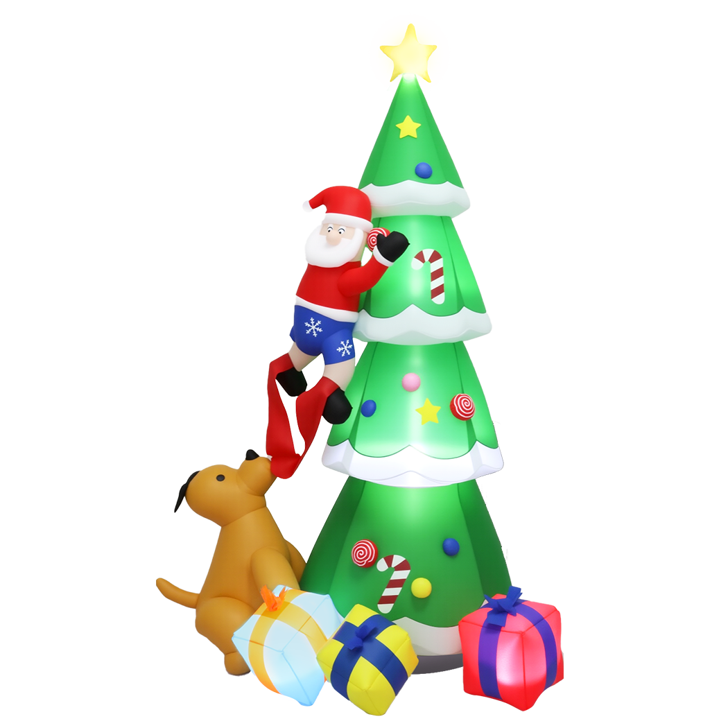 Santaco Inflatable Christmas 2.4M Xmas Tree Claus