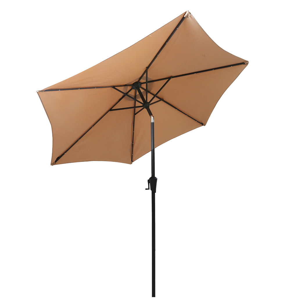 Centra 2.7M Led Outdoor Umbrella Base Stand Khaki