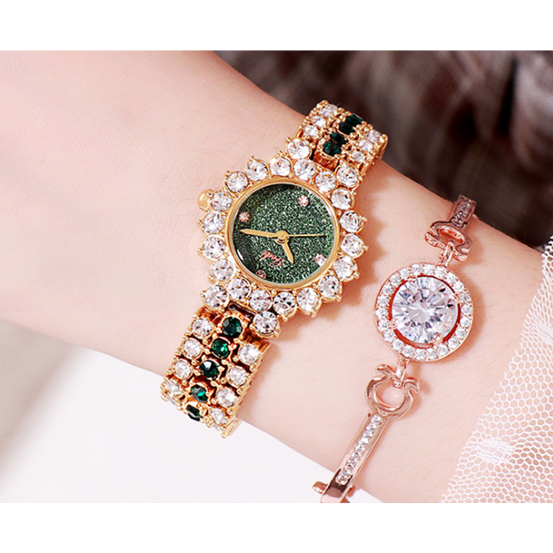 Veile Studios Luxury Dial Ladies Bracelet Watch Shining Trend Quartz Waterproof