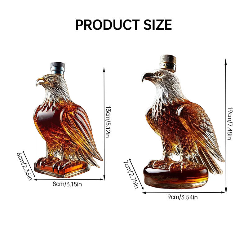 Small Eagle Shaped Whiskey Decanter Exquisite Glass Bottle For Home Decor