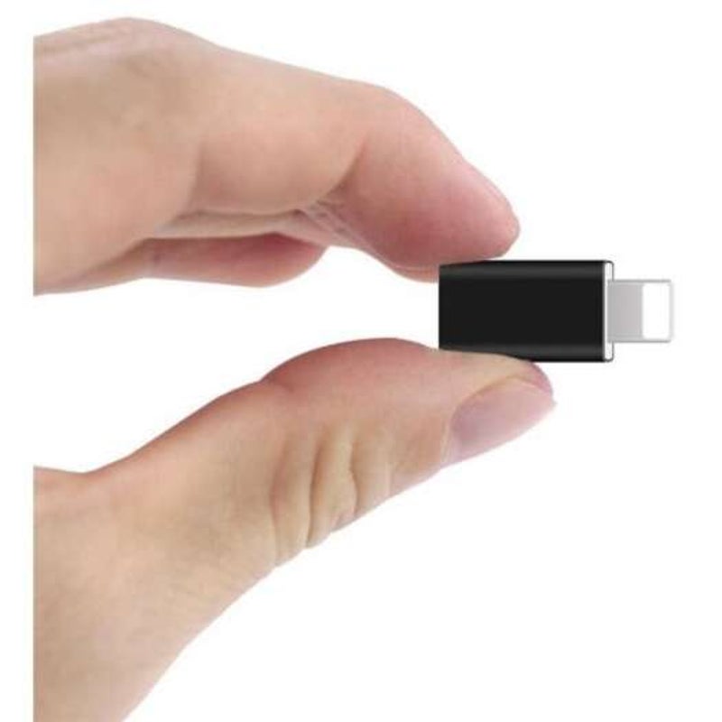 5Pcs Micro Usb To 8 Pin Adapter For Iphone X / Plus 7 6 6S Black