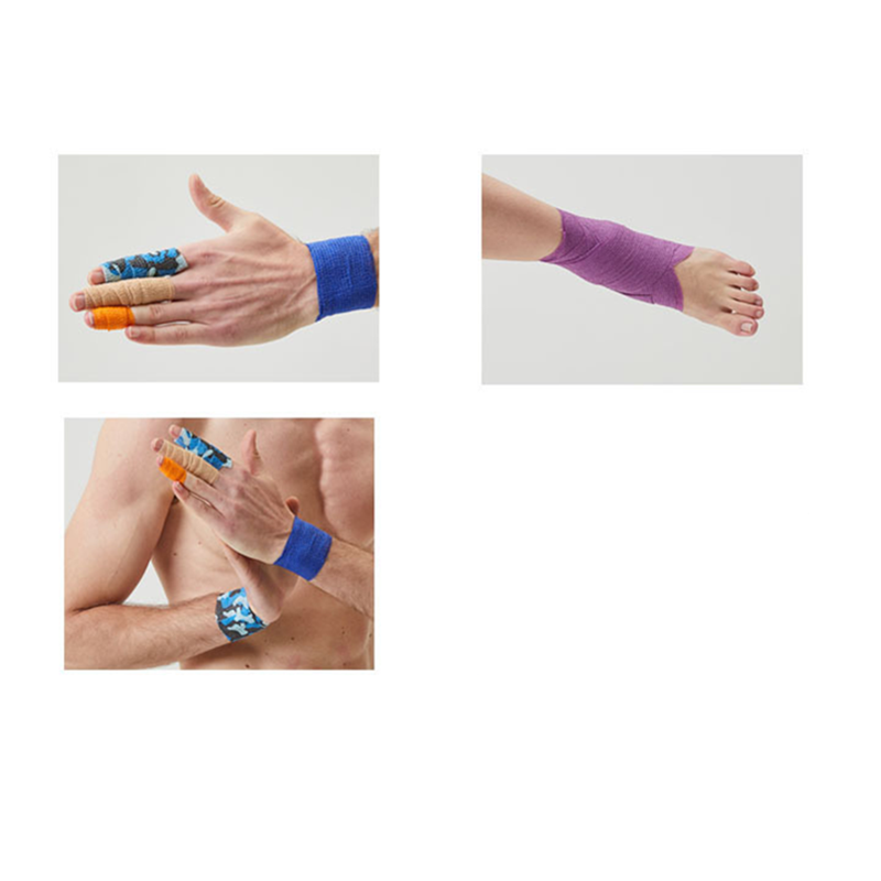 5Pcs Protective Self Viscoelastic Bandage Non Woven Adhesive For First Aid Sports