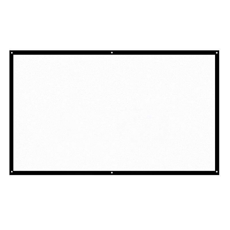 Projector Screens 60 Hd 169 White Inch Diagonal Projection Foldable Theatre For Wall Indoors Outdoors
