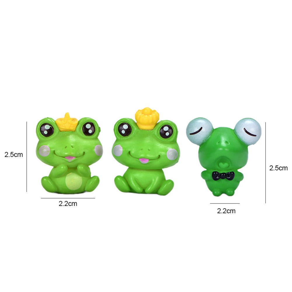 6Pcs/Set Mini Frog Figurine Mold Garden Bonsai Micro Landscape Home Ornaments