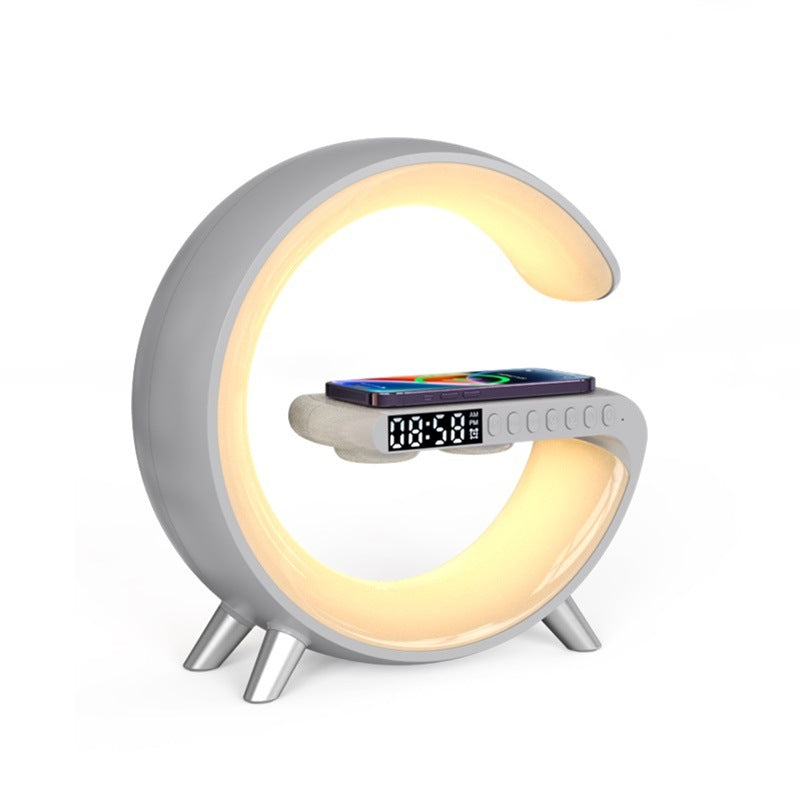 Smart Bluetooth Wireless Charger Bedside Table Lamp Alarm Clock